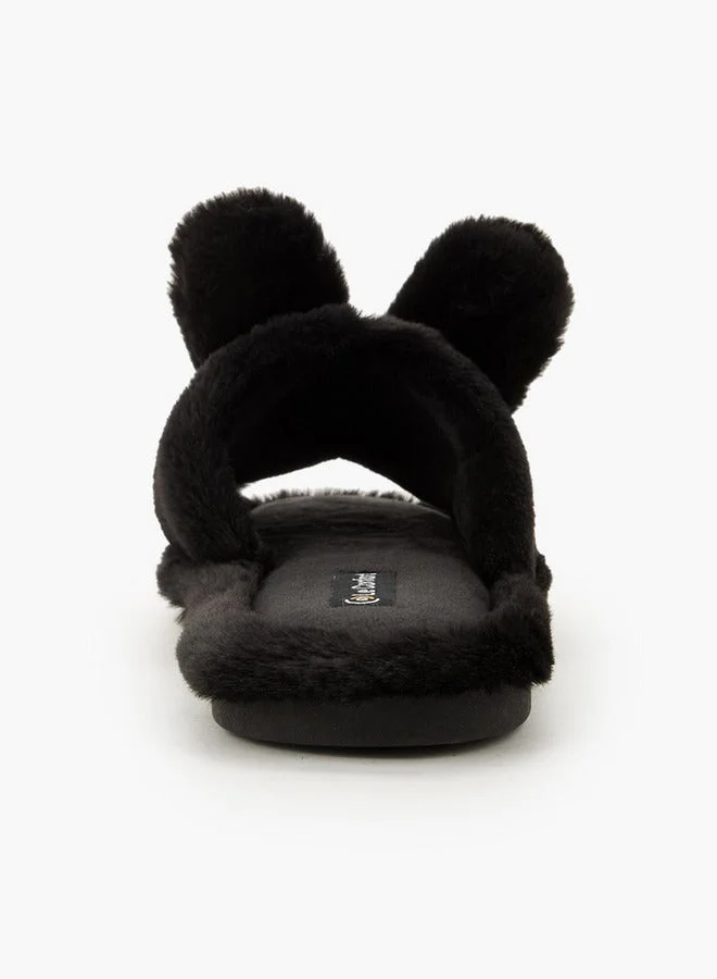 Le Confort Black Women Bunny Ear Bedroom Slides for Women | Best Price UAE