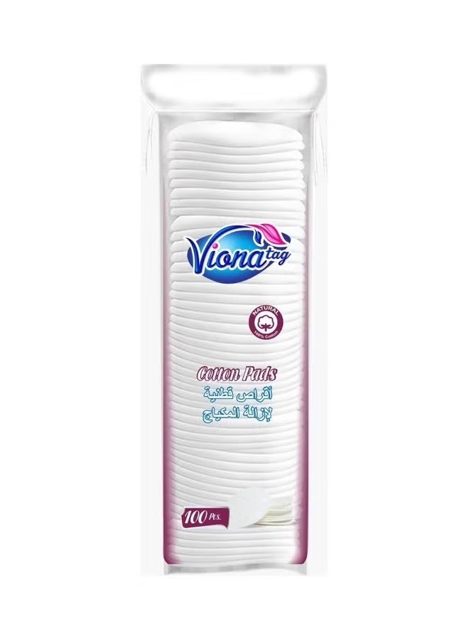 viona 100-Piece Premium Make-Up Remover Cotton Pads – Soft, Lint-Free, and Gentle for All Skin Types