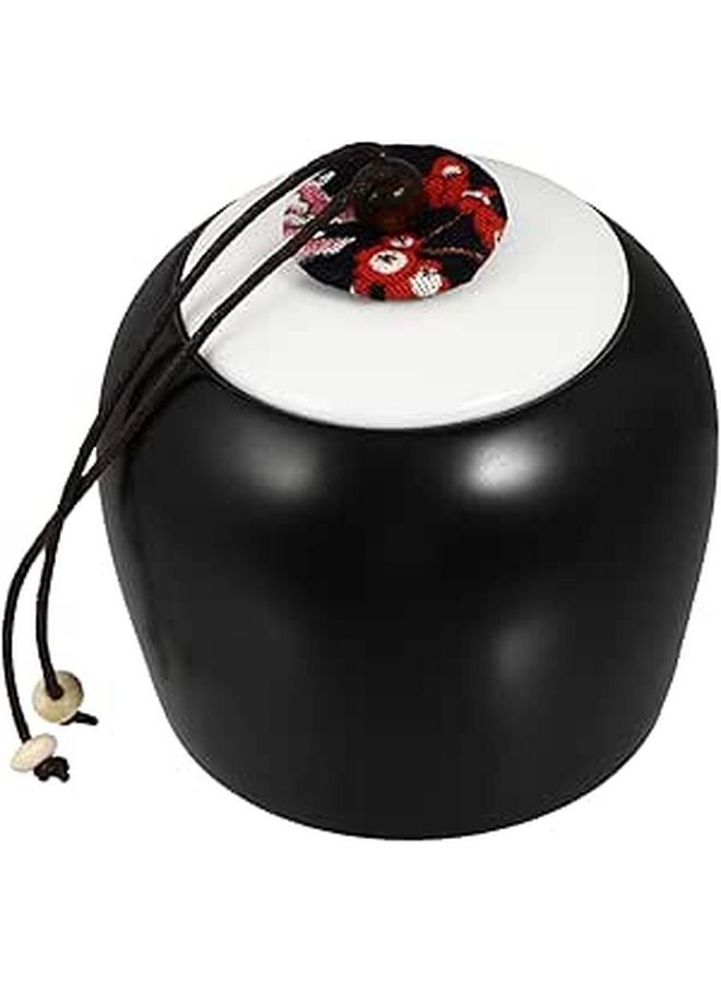 Matte Black Ceramic Tea Storage Canister With Seal Lid For Loose Leaf Tea - Image 1