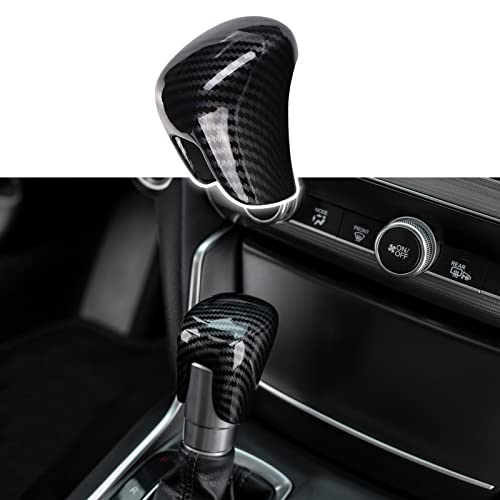 Thenice غطاء مقبض نقل الحركة Thenice لنقل الحركة الأوتوماتيكي CVT تغيير عصا الديكور متوافق مع هوندا سيفيك 2022-2025، CRV/HR-V 2023-2025، أكورد 2018-2025 - حبيبات ألياف الكربون - Image 5