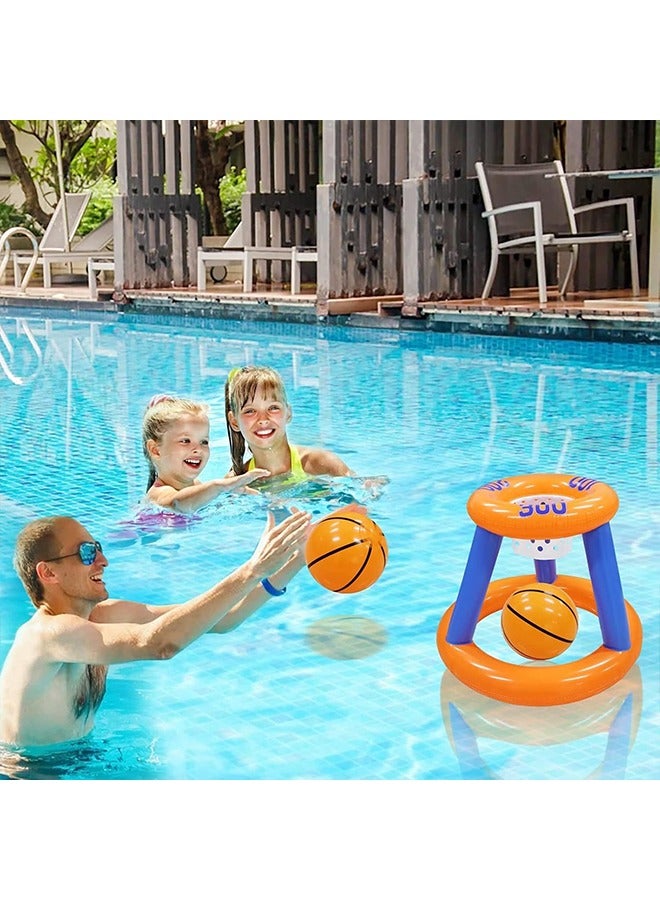Topyich Pool Toys Games Set,Pool Basketball Hoop Inflatable Cross Ring Toss Game and Inflatable Cactus Kids for Teens Adults and Family  - Image 5