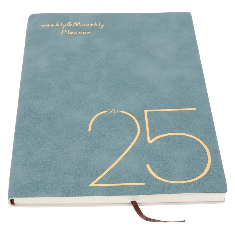 Blue Academic Planner Notebook Hardcover Organizer with Monthly Weekly Agendas - Image 2