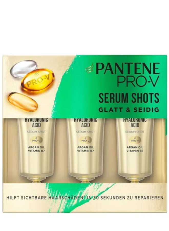 بانتين سيروم للشعر الحريري والمستقيم (10 عبوات × 3 قطع × 15 مل)، مع حمض الهيالورونيك وزيت الأرغان وفيتامين ب7، علاج للشعر الجاف، إصلاح تلف الشعر المرئي في 30 ثانية