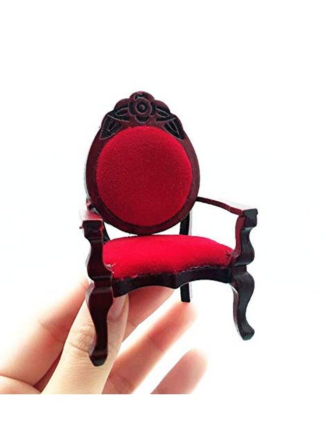 EatingBiting 1:12 Dollhouse Miniature Vintage Retro Single Sofa Chair Furniture For Living Room Bed Room Kitchen Retro Vintage Designed Dolls House Miniature Furniture Action Figures Accessory - Image 2