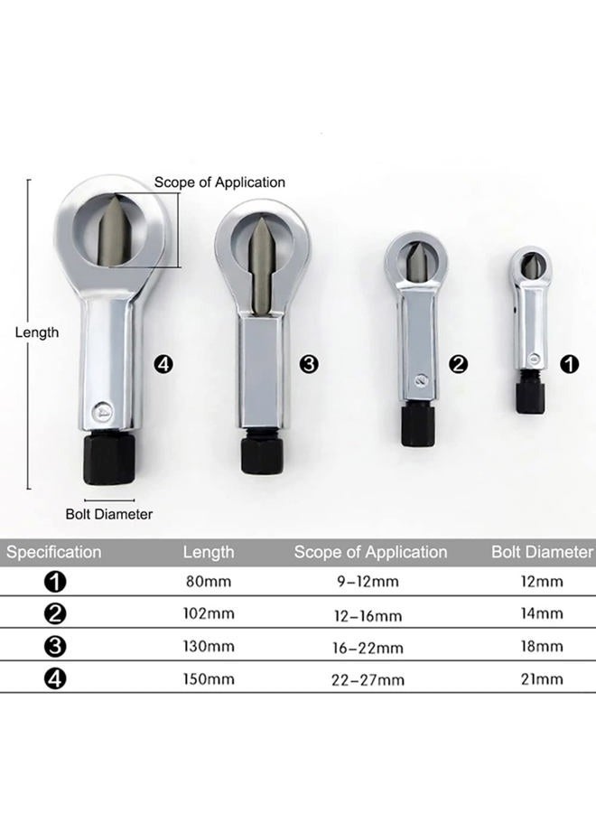 JoyTube Pumauto Steel Heavy Duty Nut Splitter Set Bolt Buster Breaker Tool Broken Damaged Screw Nut Removal Splitting Kits - Image 2