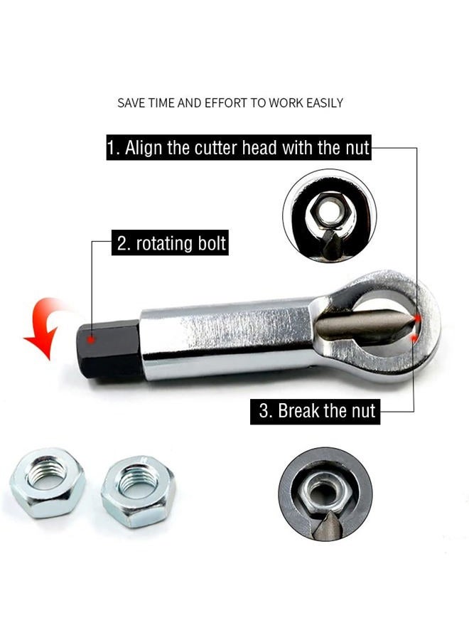 JoyTube Pumauto Steel Heavy Duty Nut Splitter Set Bolt Buster Breaker Tool Broken Damaged Screw Nut Removal Splitting Kits - Image 4