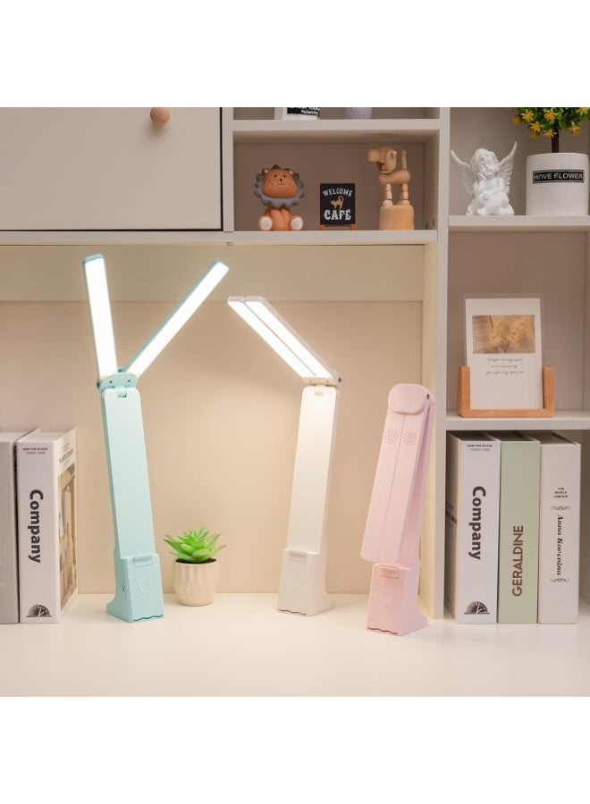 مصباح مكتب LED ذكي برأس مزدوج قابل للطي - 3 أوضاع إضاءة لحماية العين أباجورة مكتبية متطورة للمذاكرة، القراءة، والعمل - Image 3