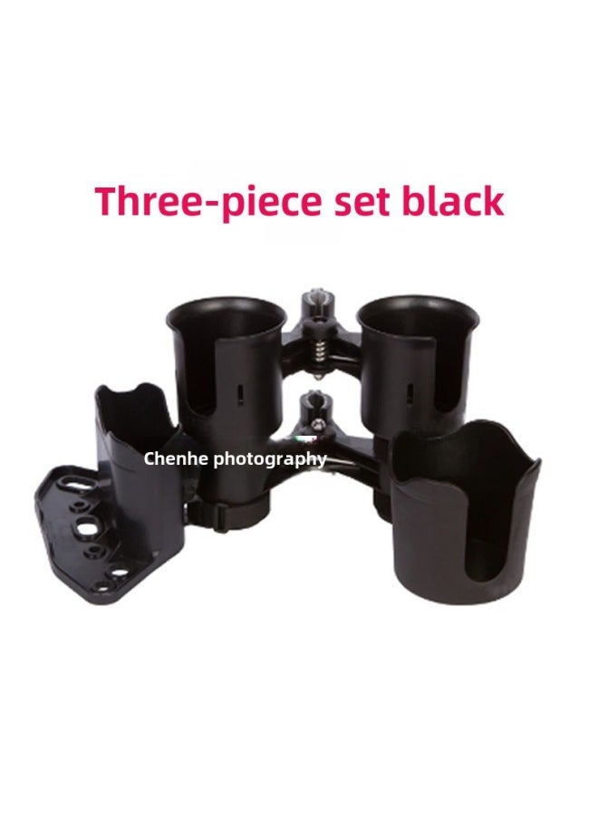 Generic BT.ROBOCUP Director Car Cup Holder Cup Holder Light Recording Actor Set Outdoor Fishing Net Red Live Broadcast-Body Color:Black 3-piece Set (1 Cup Clip + 1 Tool Holder + 1 Round Cup)  - Image 1