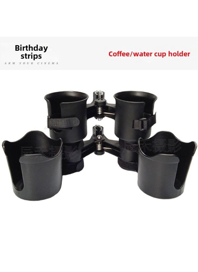 Generic BT.ROBOCUP Director Car Cup Holder Cup Holder Light Recording Actor Set Outdoor Fishing Net Red Live Broadcast-Body Color:Black 3-piece Set (1 Cup Clip + 1 Tool Holder + 1 Round Cup)  - Image 2