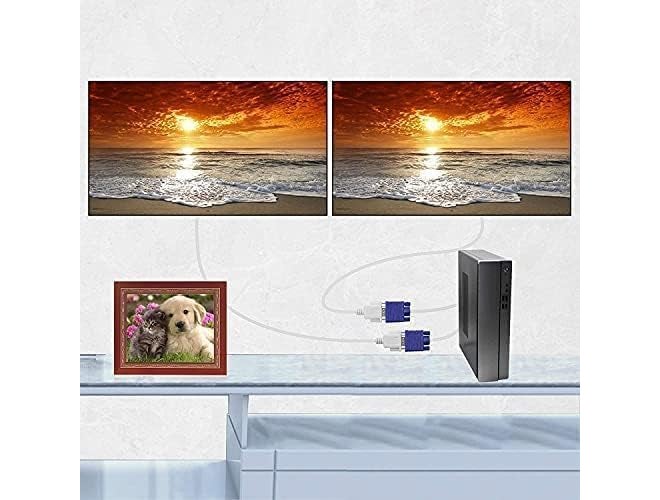 Hexabyte VGA Splitter Cable – 1 Male to 2 Female Y Adapter, 15 Pin Video Splitter for PC, Laptop, Projector, HDTV, Dual Display Support - Image 4