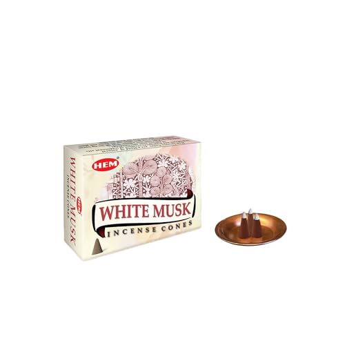 Hem White Musk Incense Cones – Case of 12 Boxes (10 Cones Each) | Soft Musky Aroma for Calmness, Purification & Positivity | Natural Handcrafted Cones for Meditation, Relaxation & Home Fragrance - Image 1