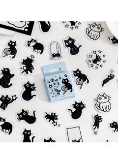 Generic 45pcs/Box Whimsical Black Cat Anime Stickers Collection - Decorate Your Scrapbooking, Bullet Journal, DIY Crafts, Planners, Suitcase, Diary, Notebooks, Album, Laptop, Phone Cases  - Image 1