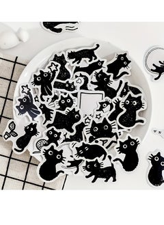Generic 45pcs/Box Whimsical Black Cat Anime Stickers Collection - Decorate Your Scrapbooking, Bullet Journal, DIY Crafts, Planners, Suitcase, Diary, Notebooks, Album, Laptop, Phone Cases  - Image 2