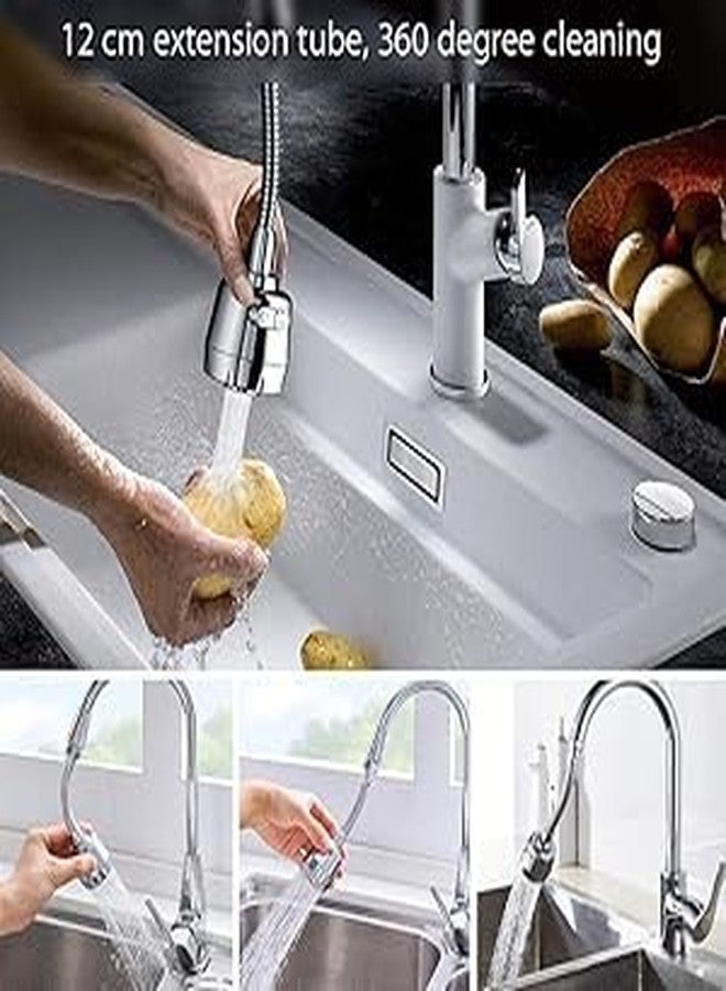 Homava 360 Degree Flexible Faucet Extender, Stainless Steel Kitchen Sink Aerators, Dual Mode Shower and Aerator, 190mm, for 22mm and 24mm Faucet Threads | 19 CM | Pack-1 - Image 5