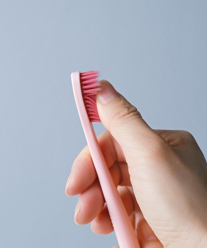 Euthymol Whitening Toothbrush (Pink), Compact Small Full Head, High-Strength Micro Soft bristles, Deep Cleaning, Sensitive Gums Teeth, Daily Oral Enamel Dental Care - Image 1