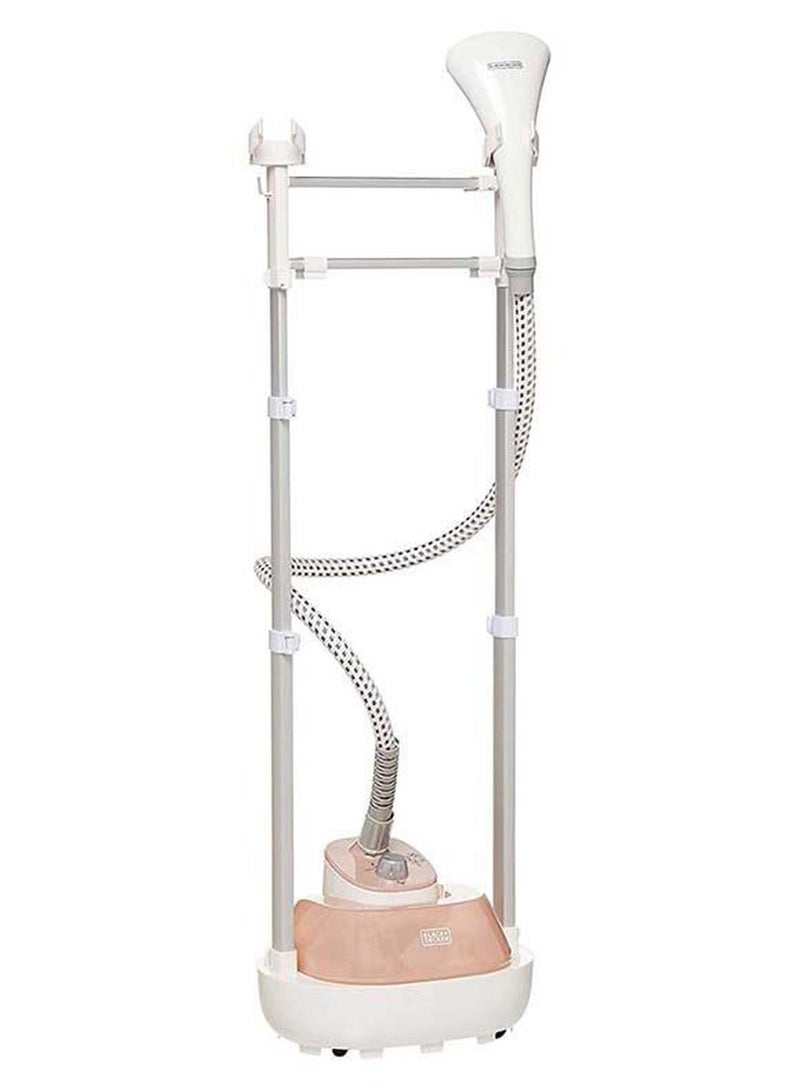 BLACK+DECKER Garment Steamer With 3 Stage And Double Pole 2 L 1785 W GSTM2050-B5 White/Gold - Image 1