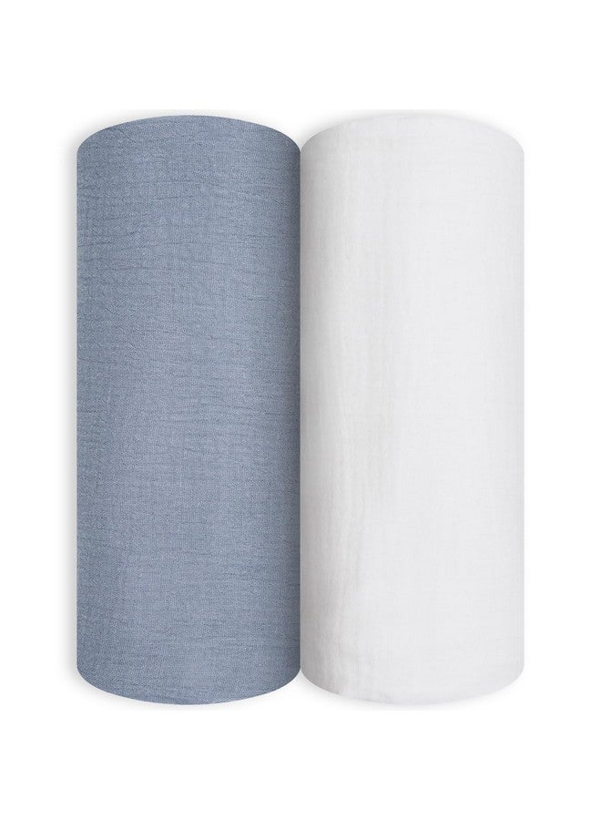 CUXFLS Muslin Swaddle Blankets for Newborn Boys and Girls Burping Clothes, Skin-Friendly Large Size Suitable for Infant Baby Breathable Swaddle Wrap(2 Pack) - Image 1