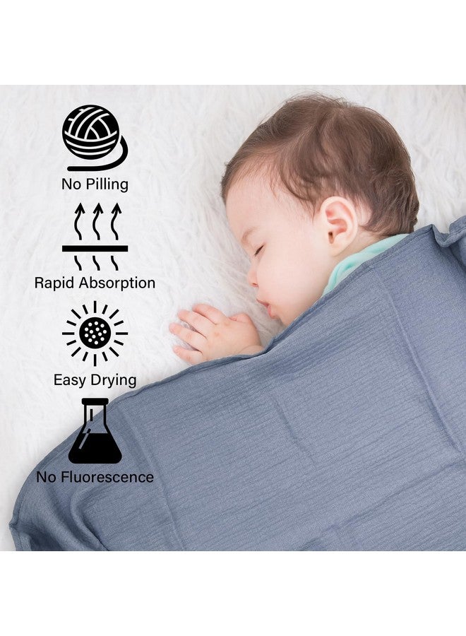 CUXFLS Muslin Swaddle Blankets for Newborn Boys and Girls Burping Clothes, Skin-Friendly Large Size Suitable for Infant Baby Breathable Swaddle Wrap(2 Pack) - Image 2