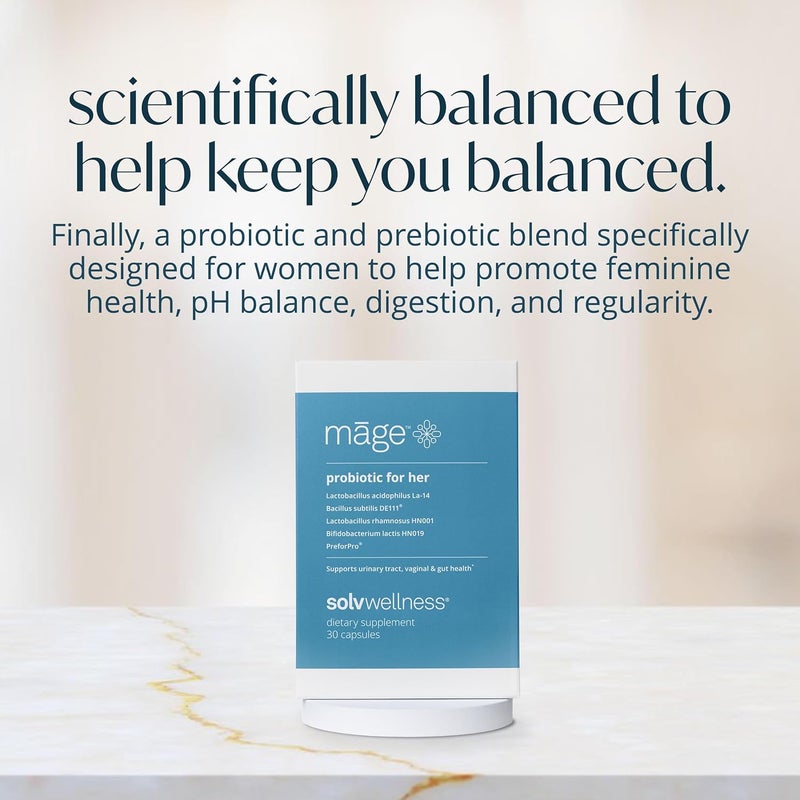 Solv Wellness Mge by Solv Wellness  Prebiotic and Probiotic Supplement for Women  Supports Digestive Vaginal and Urinary Tract Health HighQuality and Clinically Studied Probiotic Strains  30 Capsules - Image 3