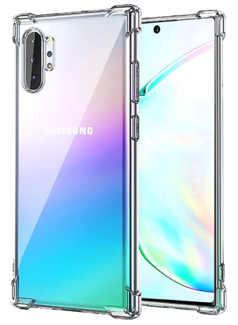 Case Up Samsung Galaxy Note 10 Plus Clear Case, Shock-Absorption TPU Cell Phone Cover with Reinforced Corners, Soft Flexible & Crystal Clear Protective Bumper Case - Image 1