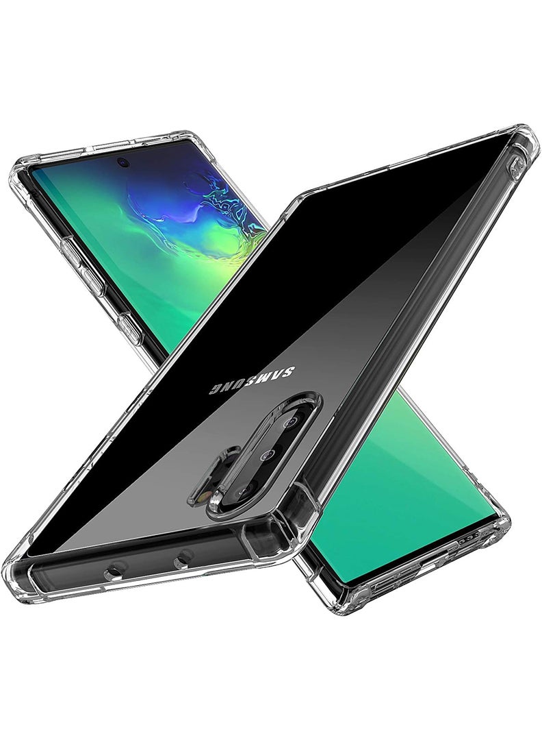 Case Up Samsung Galaxy Note 10 Plus Clear Case, Shock-Absorption TPU Cell Phone Cover with Reinforced Corners, Soft Flexible & Crystal Clear Protective Bumper Case - Image 5