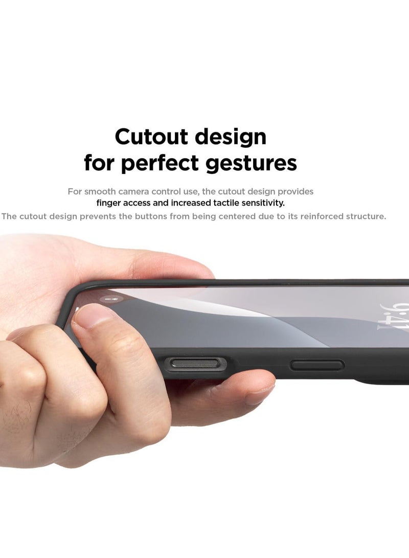 Silicone Case for iPhone 16  6.1 inch, Slim Liquid Silicone Case Shockproof Full Body Protection Phone Case with Anti-Scratch Microfiber Ultra Slim Soft Bumper Cover - Black  - Image 3