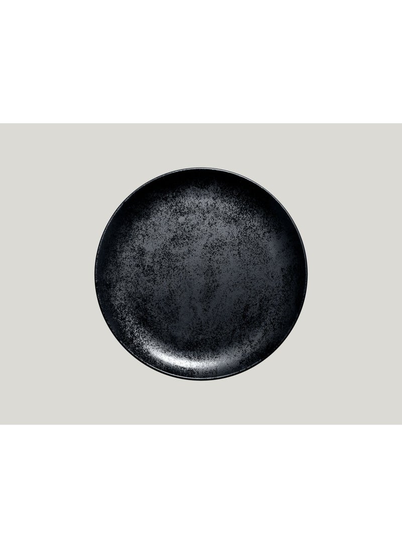 RAK Porcelain Karbon Flat Coupe Plate, Luxury Black Dinnerware, Ultra-Resistant Porcelain, 24 cm / 9.44”, Model KRNNPR24 – Elegant & Durable Circular Plate, Oven, Microwave & Dishwasher Safe, Premium Fine Dining Tableware, Perfect for Restaurants, Hotels, Homes, Chef Plating, Gourmet Food Presentation, Modern Black Finish with Crystalline Specks, Professional-Grade Porcelain, Sleek Contemporary Design, Lightweight & Easy to Maintain, Ideal for Sushi, Appetizers, Main Courses & Desserts - Image 3