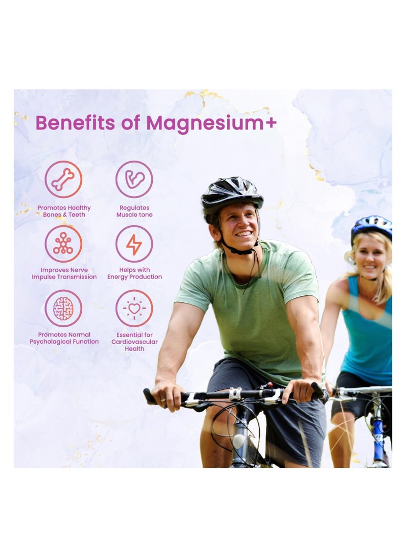 VALEO - Magnesium With Vitamin B6 2x Absorption Muscle Recovery Bone And Heart Health 56 Capsules Pack - Image 1