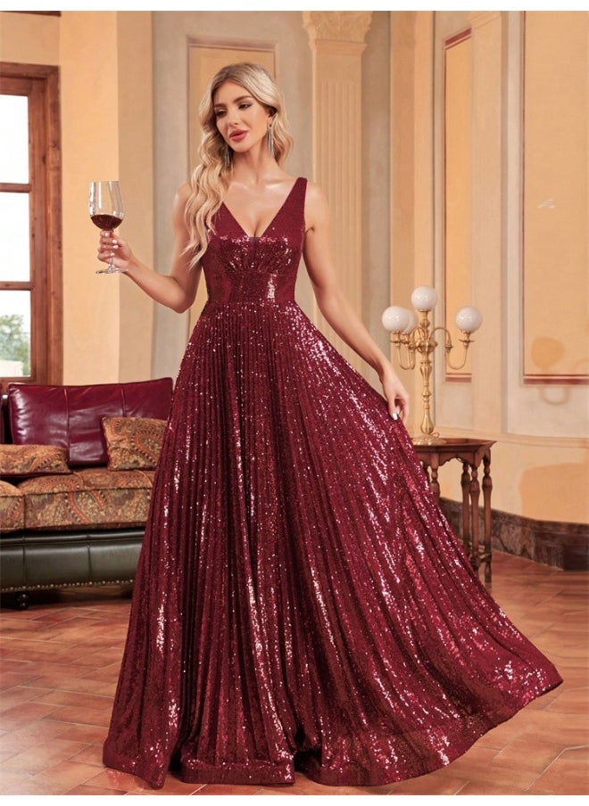 Madam Uniq Sequin A-Line Dress  - Image 1