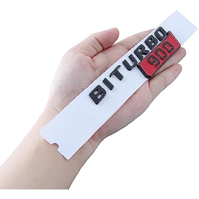 ريحني شعارات بيتوربو 900 شعار السيارات لجميع أبواب السيارات رفرفر أسود - Image 3