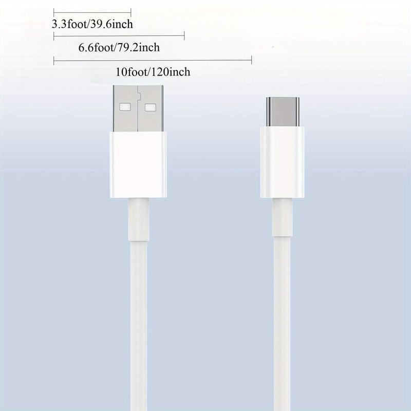2 Packs USB A to USB C Cable 6FT White for iPhone 16 17 Pro Plus Pro Max iPad Pro 12 9 Air Mini MacBook Air Charger Fast Charge Cord - Image 2