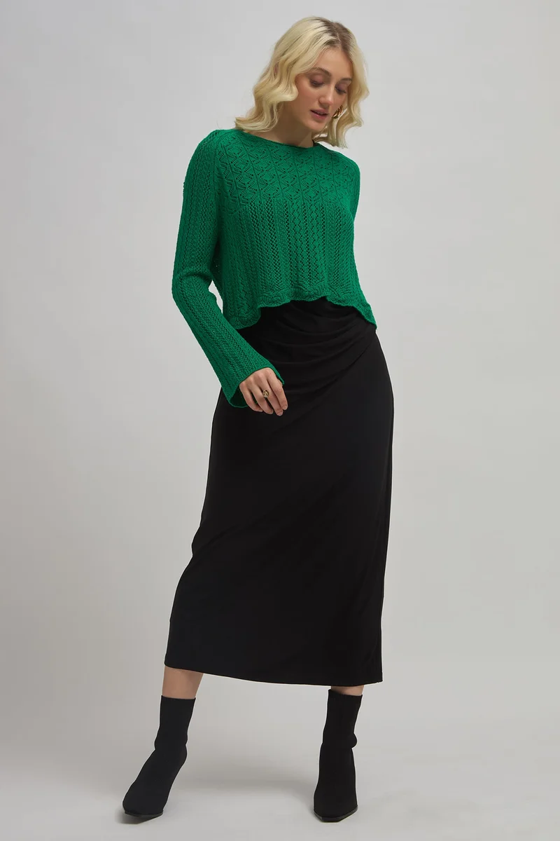 Virgio VIRGIO 100% Cotton Knited Fullsleeve Raglan Top