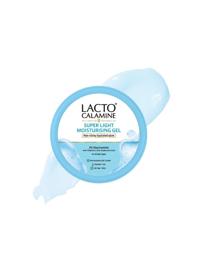 Lacto Calamine Super Light Moisturizer for Face | 150g | Moisturiser for Oily Skin with Niacinamide, Hyaluronic Acid | Face Moisturizer with 300% Instant Hydration, 90% Stronger Moisture Barrier - Image 1