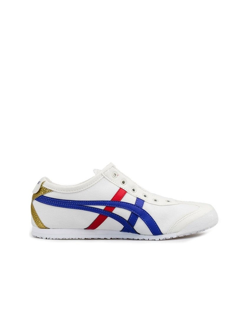 Onitsuka Tiger MEXICO 66 Slip-On Canvas Casual Colorblock Sneakers Shoes White/Red /Blue/Gold - Image 2