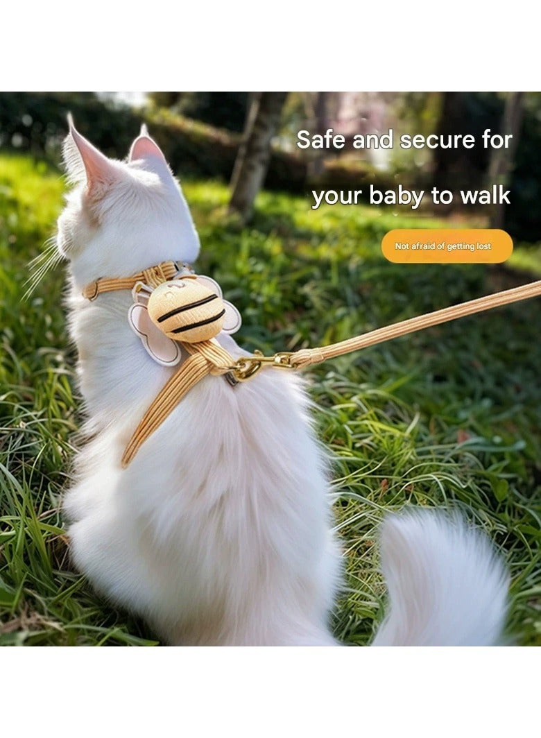 Goolsky Little Bee Cat Harness Leash Anti-Escape I-Shaped Internet-Famous Adjustable Cat Walking Leash​ - Image 2