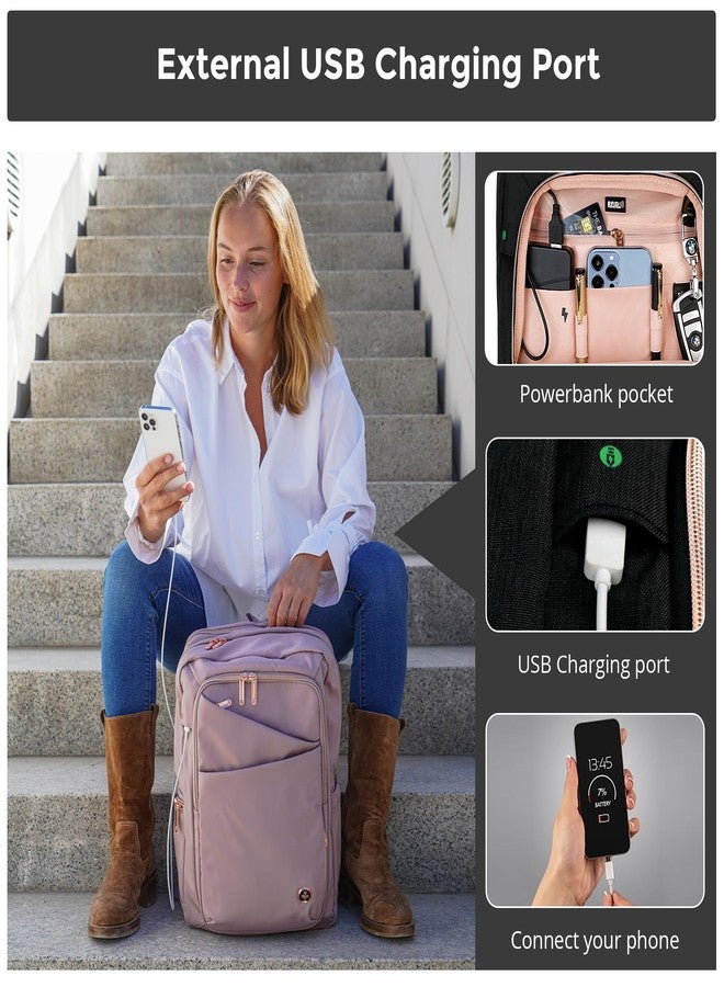 حقيبة ظهر سويس ديجيتال ديزاين للكمبيوتر المحمول للنساء، مزودة بمنفذ شحن USB، حقيبة ظهر للعمل والكمبيوتر، تتسع لأجهزة الكمبيوتر المحمولة حتى 15.6 بوصة، حقيبة ظهر للسفر والاستخدام اليومي، لون أسود | SD1006-01 - Image 5