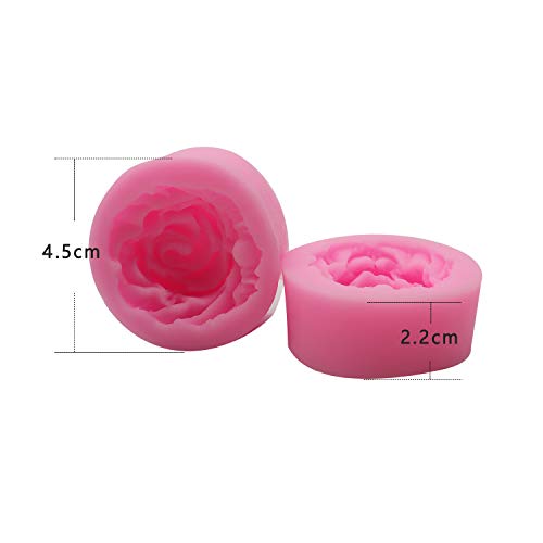 HengKe 2 Piece 3d Flower Bloom Rose Shape Silicone Molds for Cupcake Dessert Chocolate Jelly Cookie Decor, Jewelry, Pastry, Chocolate,Handmade Soap Mould Candy Making - Image 4