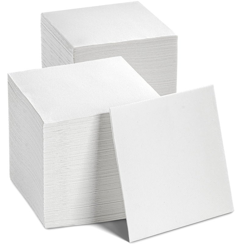 NAPEREE Disposable Cocktail Napkins Paper  [200 Pack] 10"" x 10"" 2-Ply Quilted Linen-Feel Beverage Napkins  Disposable Napkins For Bar  Caf?  Party Or Event. - Image 1