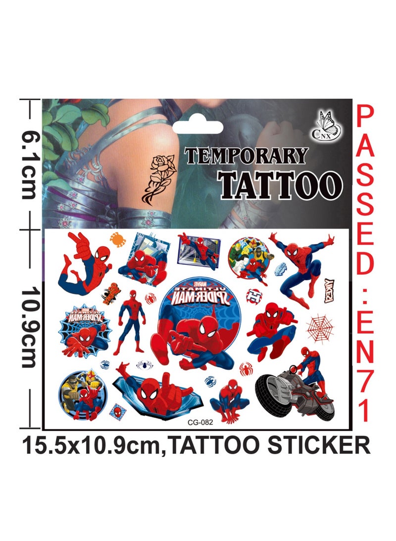 5sheets Spiderman  tattoo stickers personalized fashion holiday party gifts temporary stickers washable stickers - Image 2