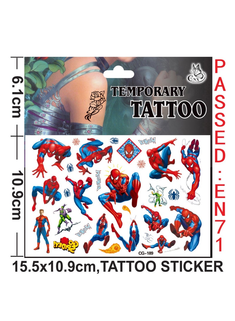5sheets Spiderman  tattoo stickers personalized fashion holiday party gifts temporary stickers washable stickers - Image 5