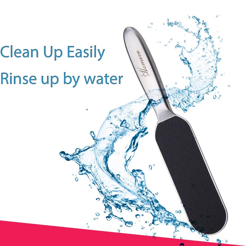 Homeve Professional Pedicure Foot File - Reusable Stainless Steel Cracked Skin Corns Callus Remover Feet Rasp - Image 4