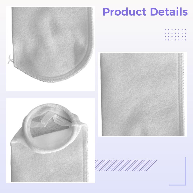 200 PP Polyethylene Filter Socks with Steel Ring 4 1 Inch Liquid Filter Bags 10 Pack - Image 5