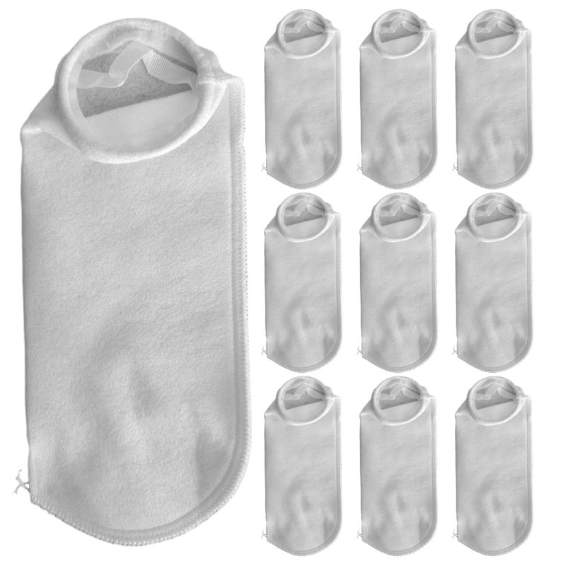 200 PP Polyethylene Filter Socks with Steel Ring 4 1 Inch Liquid Filter Bags 10 Pack - Image 2