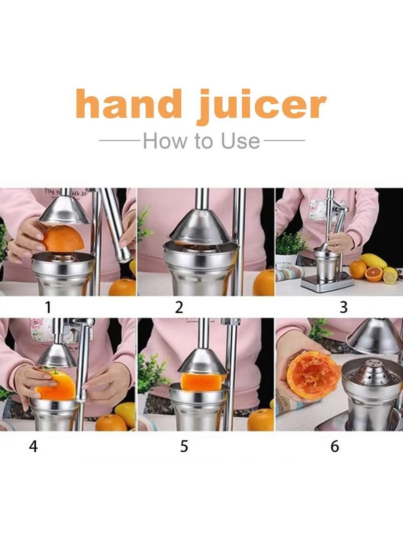 Hand Press Juicer Machine Professional Citrus Juicer Hand Press Citrus Squeezer Machine Stainless Steel Lemon Juicer  - Image 3