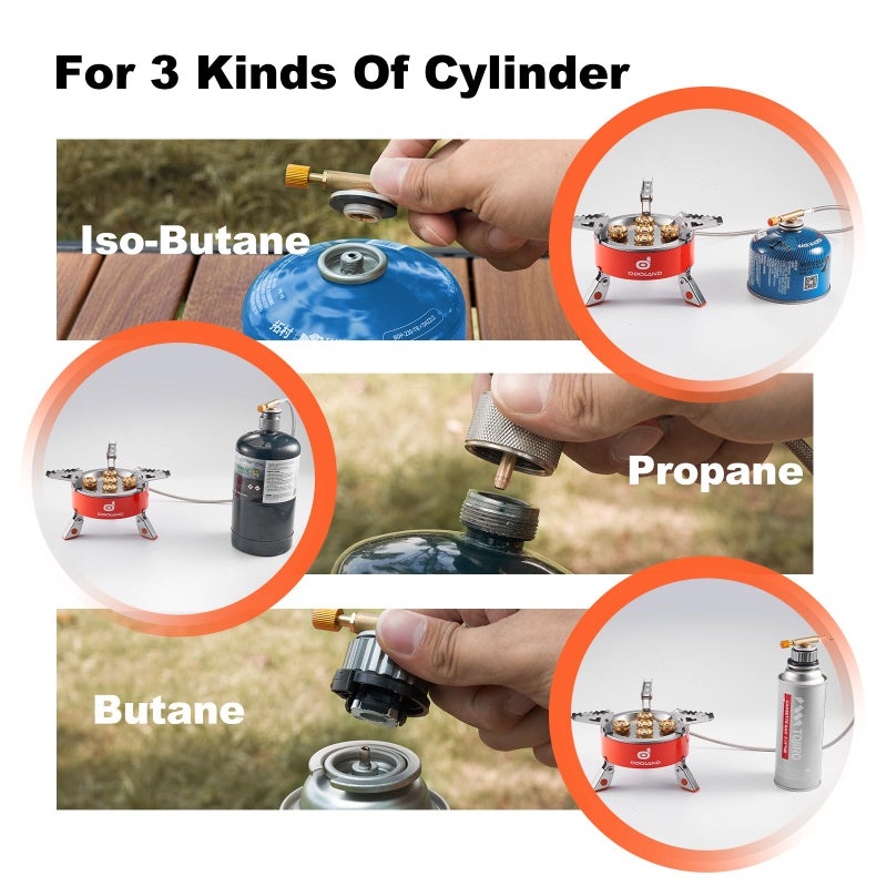 Odoland 9000W Portable Camping Stove Lightweight Camp Stove Collapsible Backpacking Stove with EVA Box for Outdoor Camping Cooking Hiking and Picnic - Image 5
