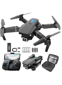 E88 4K HD Drone – Single Camera, Foldable Aerial Drone for Beginners, 2.4GHz Real-Time Transmission, 360° Roll, Long Battery Life, Headless Mode, Trajectory Flight, One Key Return
