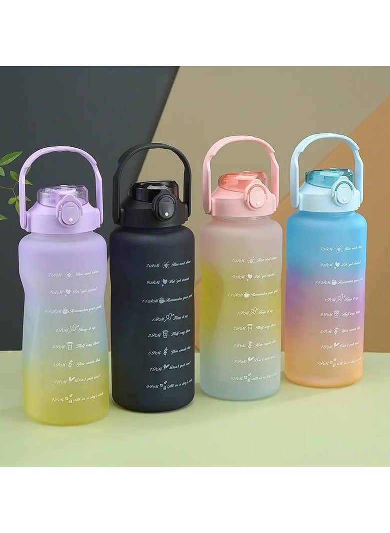 Sports water bottle 3 in 1, capacity 2 liters, 1 liter, 500 ml, excellent healthy material, BPA-free, shock-resistant, with a tight-fitting lid and shalimo - Image 4