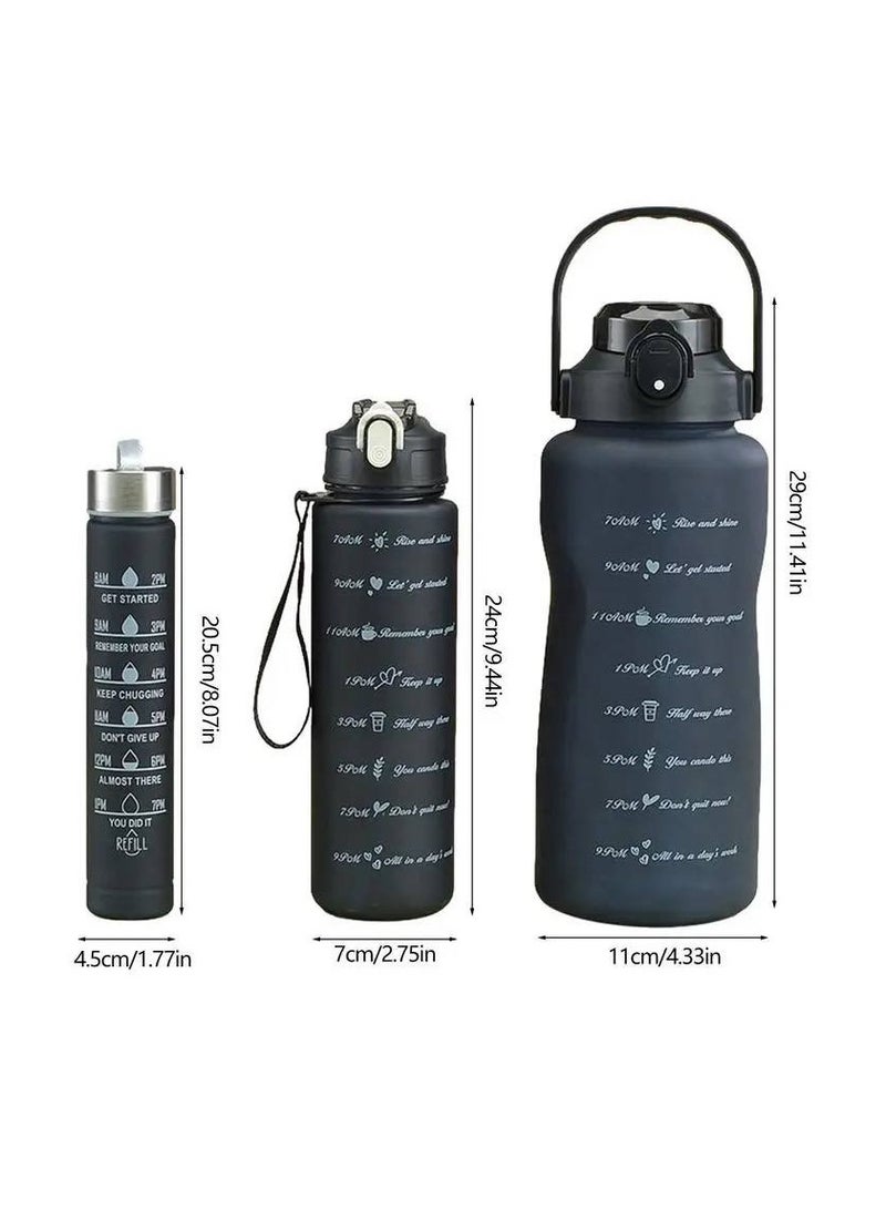 Sports water bottle 3 in 1, capacity 2 liters, 1 liter, 500 ml, excellent healthy material, BPA-free, shock-resistant, with a tight-fitting lid and shalimo - Image 2