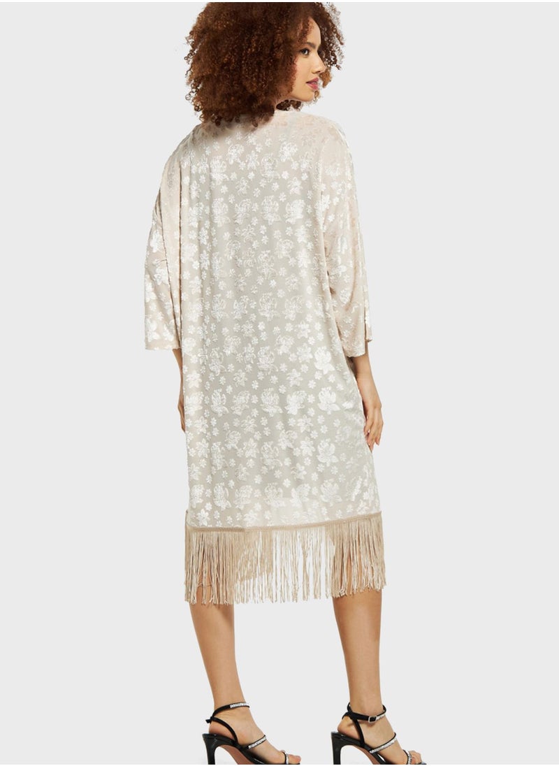 2Xtremz - Fringe Detail Kimono - Image 1
