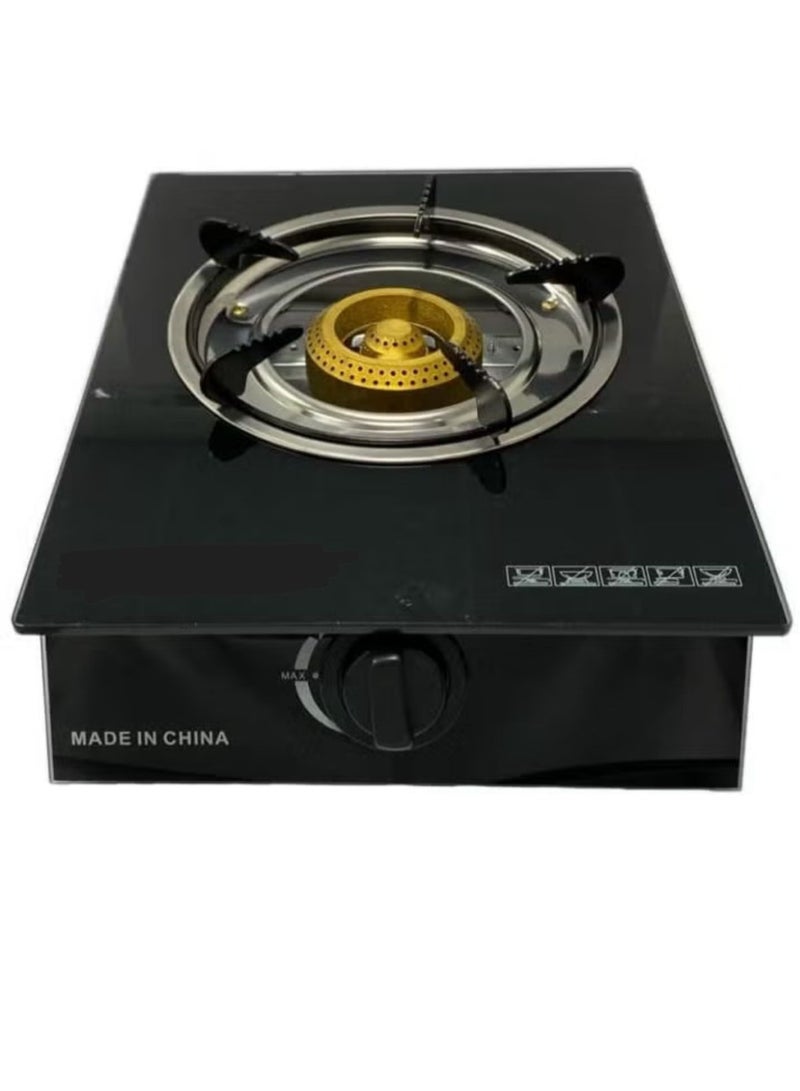 دينكس موقد غاز بشعلة واحدة، سطح زجاجي أسود - Image 2